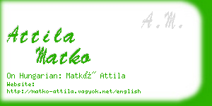 attila matko business card